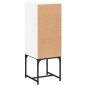 vidaXL Armario auxiliar con puerta de vidrio blanco 35x37x100 cm vidaXL Armario auxiliar con puerta de vidrio blanco 35x37x100 cm