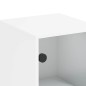 vidaXL Armario auxiliar con puerta de vidrio blanco 35x37x100 cm vidaXL Armario auxiliar con puerta de vidrio blanco 35x37x100 cm