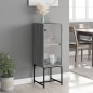 vidaXL Armario auxiliar con puerta de vidrio gris Sonoma 35x37x100 cm vidaXL Armario auxiliar con puerta de vidrio gris Sonoma 35x37x100 cm