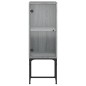 vidaXL Armario auxiliar con puerta de vidrio gris Sonoma 35x37x100 cm vidaXL Armario auxiliar con puerta de vidrio gris Sonoma 35x37x100 cm