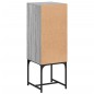 vidaXL Armario auxiliar con puerta de vidrio gris Sonoma 35x37x100 cm vidaXL Armario auxiliar con puerta de vidrio gris Sonoma 35x37x100 cm
