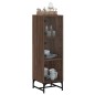 vidaXL Aparador con puertas de vidrio marrón roble 35x37x120 cm vidaXL Aparador con puertas de vidrio marrón roble 35x37x120 cm