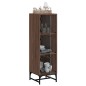 vidaXL Aparador con puertas de vidrio marrón roble 35x37x120 cm vidaXL Aparador con puertas de vidrio marrón roble 35x37x120 cm