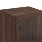 vidaXL Aparador con puertas de vidrio marrón roble 35x37x120 cm vidaXL Aparador con puertas de vidrio marrón roble 35x37x120 cm