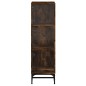 vidaXL Aparador con puertas de vidrio roble ahumado 35x37x120 cm vidaXL Aparador con puertas de vidrio roble ahumado 35x37x120 cm