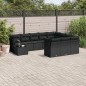 vidaXL Set de sofás de jardín 11 pzas y cojines ratán sintético negro vidaXL Set de sofás de jardín 11 pzas y cojines ratán sintético negro