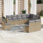 vidaXL Juego de sofás jardín con cojines beige 10 pzas ratán sintético vidaXL Juego de sofás jardín con cojines beige 10 pzas ratán sintético