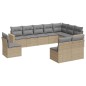 vidaXL Juego de sofás jardín con cojines beige 10 pzas ratán sintético vidaXL Juego de sofás jardín con cojines beige 10 pzas ratán sintético