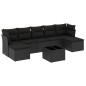 vidaXL Set de sofás de jardín 8 piezas y cojines ratán sintético negro vidaXL Set de sofás de jardín 8 piezas y cojines ratán sintético negro