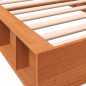 vidaXL Estructura de cama madera maciza pino marrón cera 100x200 cm vidaXL Estructura de cama madera maciza pino marrón cera 100x200 cm
