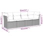 vidaXL Set de sofás de jardín 4 pzas y cojines ratán sintético gris vidaXL Set de sofás de jardín 4 pzas y cojines ratán sintético gris
