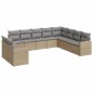 vidaXL Juego de sofás jardín con cojines beige 10 pzas ratán sintético vidaXL Juego de sofás jardín con cojines beige 10 pzas ratán sintético