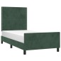 vidaXL Estructura cama con cabecero terciopelo verde oscuro 80x200 cm vidaXL Estructura cama con cabecero terciopelo verde oscuro 80x200 cm