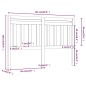 vidaXL Cabecero de cama madera maciza de pino blanco 126x4x100 cm