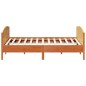 vidaXL Estructura cama con cabecero madera pino marrón cera 180x200 cm