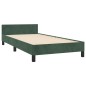 vidaXL Estructura cama con cabecero terciopelo verde oscuro 80x200 cm vidaXL Estructura cama con cabecero terciopelo verde oscuro 80x200 cm
