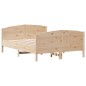 vidaXL Estructura de cama con cabecero madera maciza pino 140x190 cm