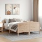 vidaXL Estructura de cama con cabecero madera maciza pino 140x190 cm