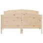 vidaXL Estructura de cama con cabecero madera maciza pino 140x190 cm