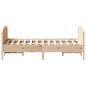 vidaXL Estructura de cama con cabecero madera maciza pino 140x190 cm
