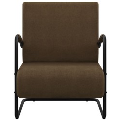 vidaXL Sillón de tela marrón oscuro