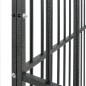 vidaXL Corralito para perros con 4 paneles acero galvanizado negro