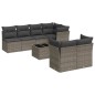 vidaXL Set de sofás de jardín 8 pzas y cojines ratán sintético gris vidaXL Set de sofás de jardín 8 pzas y cojines ratán sintético gris