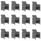 vidaXL Set comedor jardín 13 pzas con cojines ratán sintético gris vidaXL Set comedor jardín 13 pzas con cojines ratán sintético gris