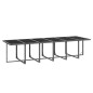 vidaXL Set comedor jardín 13 pzas con cojines ratán sintético gris vidaXL Set comedor jardín 13 pzas con cojines ratán sintético gris