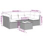 vidaXL Set de comedor de jardín 7 pzas y cojines ratán sintético negro vidaXL Set de comedor de jardín 7 pzas y cojines ratán sintético negro