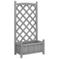 vidaXL Jardinera con enrejado madera maciza de abeto gris vidaXL Jardinera con enrejado madera maciza de abeto gris