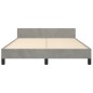 vidaXL Estructura de cama con cabecero terciopelo gris claro 140x190cm vidaXL Estructura de cama con cabecero terciopelo gris claro 140x190cm