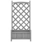 vidaXL Jardinera con enrejado madera maciza de abeto gris vidaXL Jardinera con enrejado madera maciza de abeto gris