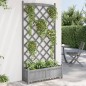 vidaXL Jardinera con enrejado madera maciza de abeto gris vidaXL Jardinera con enrejado madera maciza de abeto gris