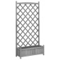 vidaXL Jardinera con enrejado madera maciza de abeto gris vidaXL Jardinera con enrejado madera maciza de abeto gris