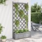 vidaXL Jardinera con enrejado madera maciza de abeto gris vidaXL Jardinera con enrejado madera maciza de abeto gris