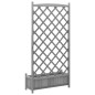 vidaXL Jardinera con enrejado madera maciza de abeto gris vidaXL Jardinera con enrejado madera maciza de abeto gris
