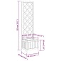vidaXL Jardinera con enrejado madera maciza de abeto negro vidaXL Jardinera con enrejado madera maciza de abeto negro