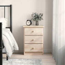 vidaXL Mesita de noche ALTA madera maciza de pino 41x35x55 cm