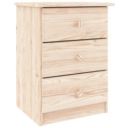 vidaXL Mesita de noche ALTA madera maciza de pino 41x35x55 cm