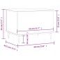 vidaXL Mesa de centro madera contrachapada roble marrón 60x44,5x45 cm vidaXL Mesa de centro madera contrachapada roble marrón 60x44,5x45 cm