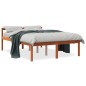 vidaXL Cama para mayores madera maciza de pino marrón cera 140x190 cm vidaXL Cama para mayores madera maciza de pino marrón cera 140x190 cm