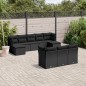vidaXL Set de sofás de jardín 10 pzas cojines ratán sintético negro vidaXL Set de sofás de jardín 10 pzas cojines ratán sintético negro