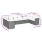 vidaXL Set de sofás de jardín 10 pzas cojines ratán sintético negro vidaXL Set de sofás de jardín 10 pzas cojines ratán sintético negro