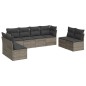 vidaXL Set de sofás de jardín 8 pzas y cojines ratán sintético gris vidaXL Set de sofás de jardín 8 pzas y cojines ratán sintético gris