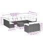 vidaXL Set de sofás de jardín y cojines 13 pzas ratán sintético negro vidaXL Set de sofás de jardín y cojines 13 pzas ratán sintético negro