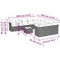 vidaXL Set de sofás de jardín 12 pzas y cojines ratán sintético marrón vidaXL Set de sofás de jardín 12 pzas y cojines ratán sintético marrón