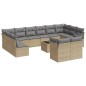 vidaXL Set sofás de jardín con cojines 13 pzas ratán sintético beige vidaXL Set sofás de jardín con cojines 13 pzas ratán sintético beige