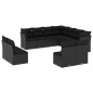 vidaXL Set de sofás de jardín 11 pzas y cojines ratán sintético negro vidaXL Set de sofás de jardín 11 pzas y cojines ratán sintético negro