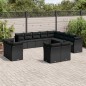 vidaXL Set de sofás de jardín y cojines 13 pzas ratán sintético negro vidaXL Set de sofás de jardín y cojines 13 pzas ratán sintético negro